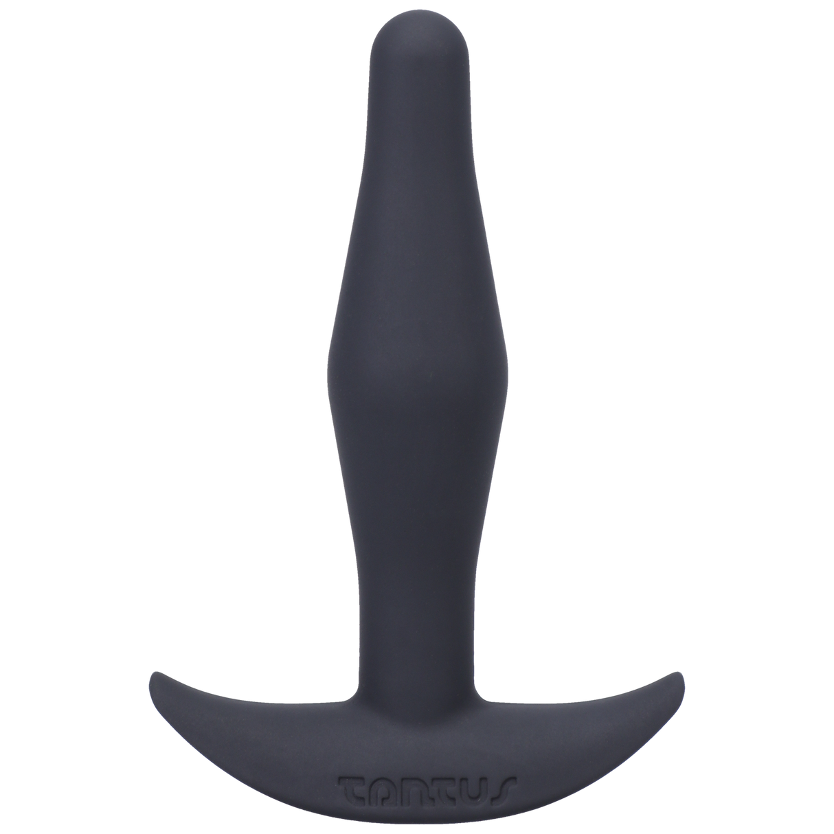 Tantus Little Flirt Silicone Butt Plug — Black, 0.8 x 3.35 in - TS501BK