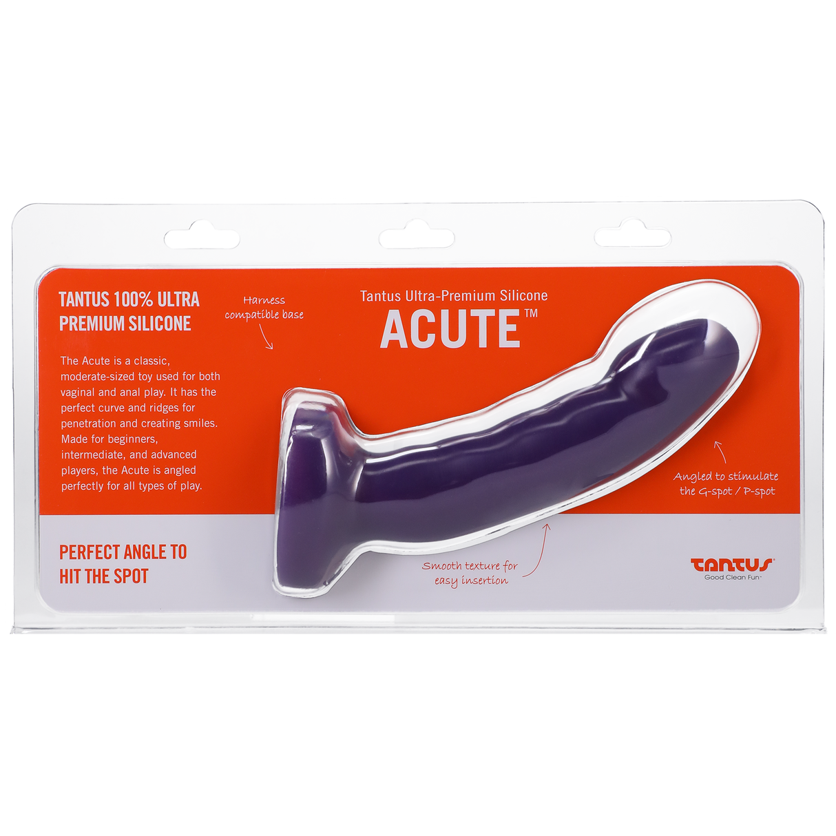 Tantus Acute Medium Anal Toy, Amethyst — 1.25in x 5in - TS1960