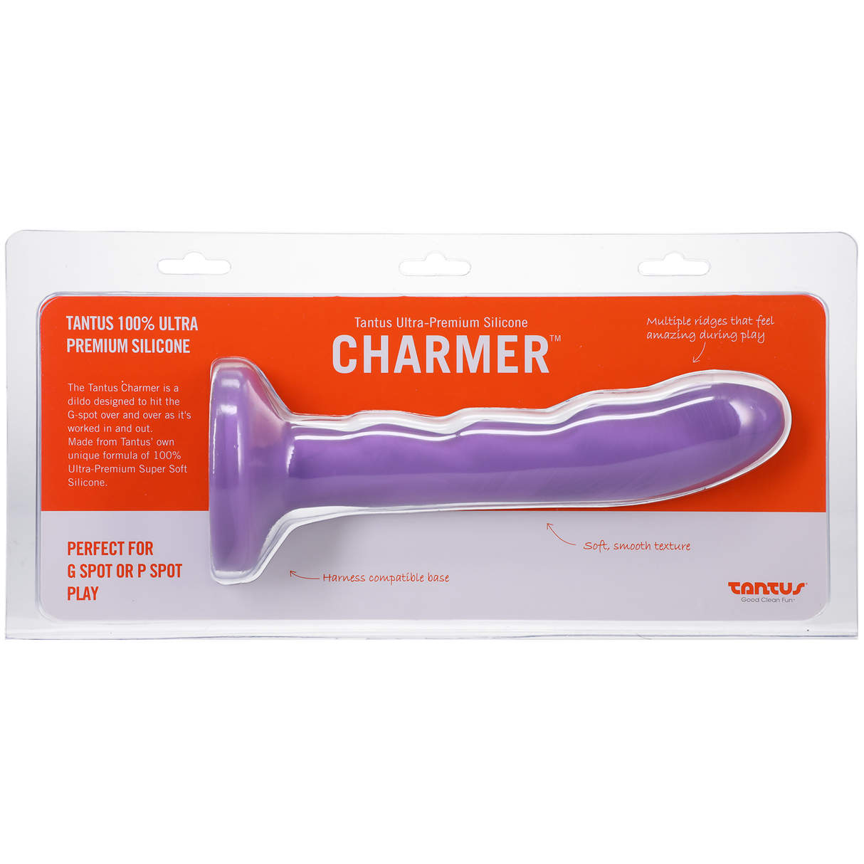 Tantus Charmer Curved G-Spot Dildo — Lavender, 6.8 in - TS135