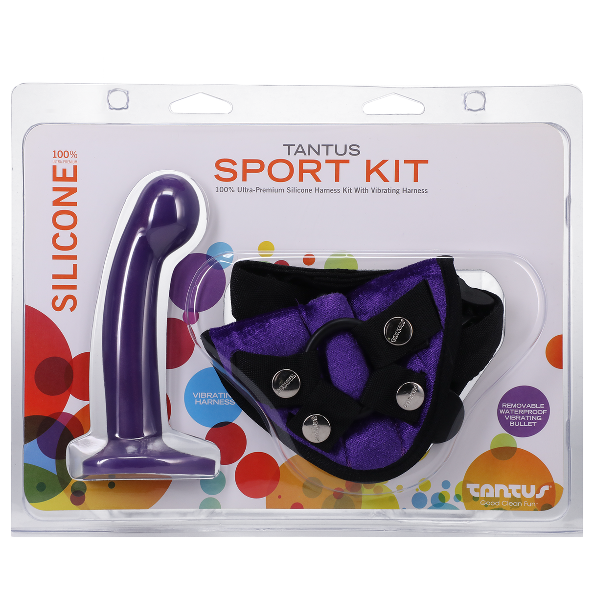 Tantus Sport Harness Kit — Midnight Purple Silicone Dildo & Velvet Harness - TS907MP
