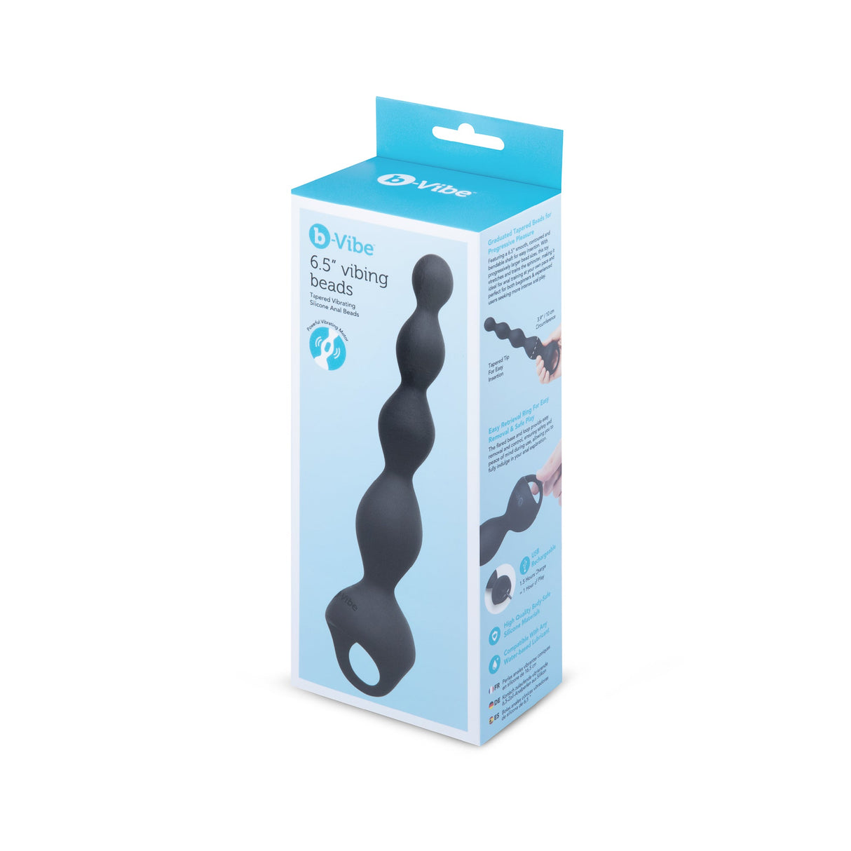 b-Vibe 6.5" Vibing Beads — 3 Speeds, 6 Patterns - BV4987