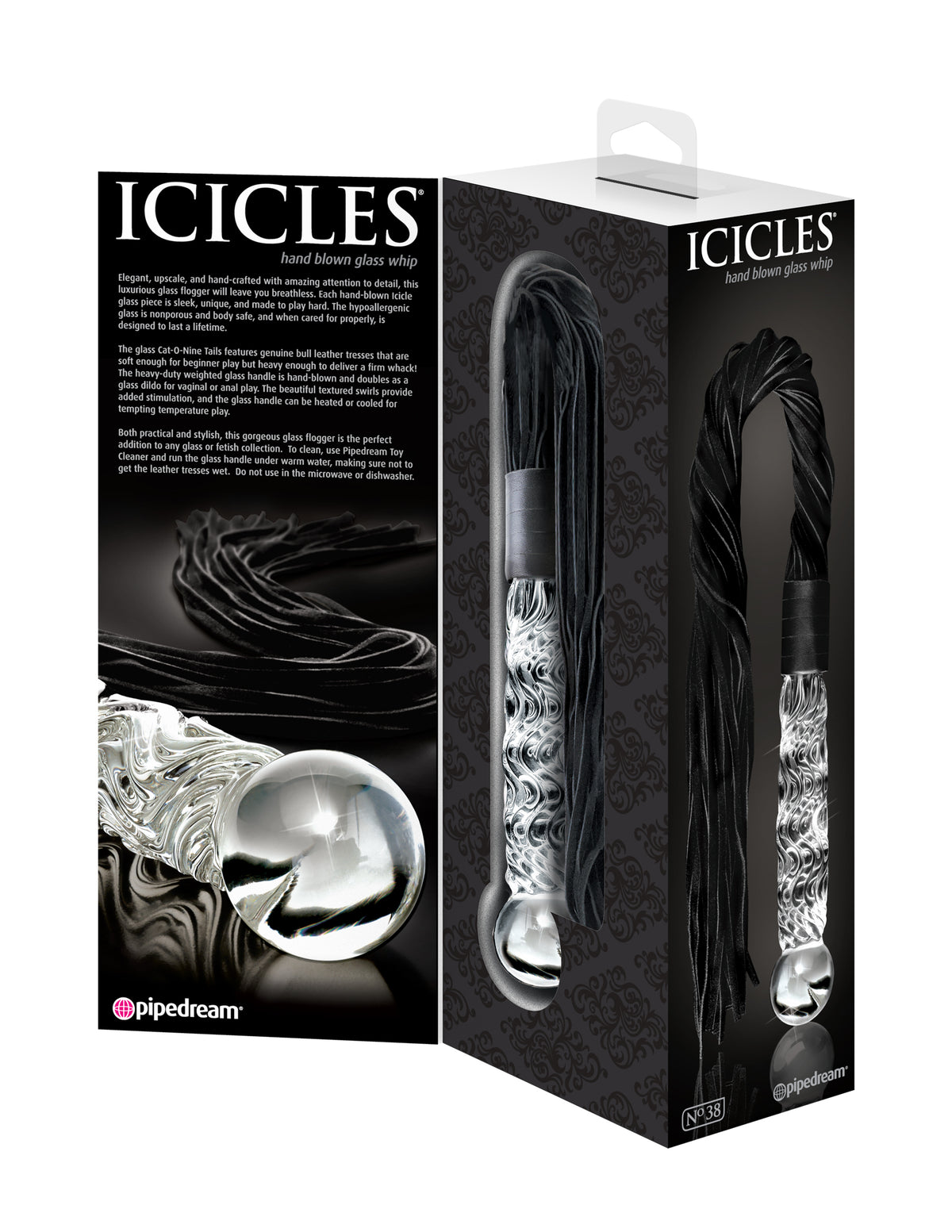 Icicles No. 38 - Clear / Black by Pipedream
