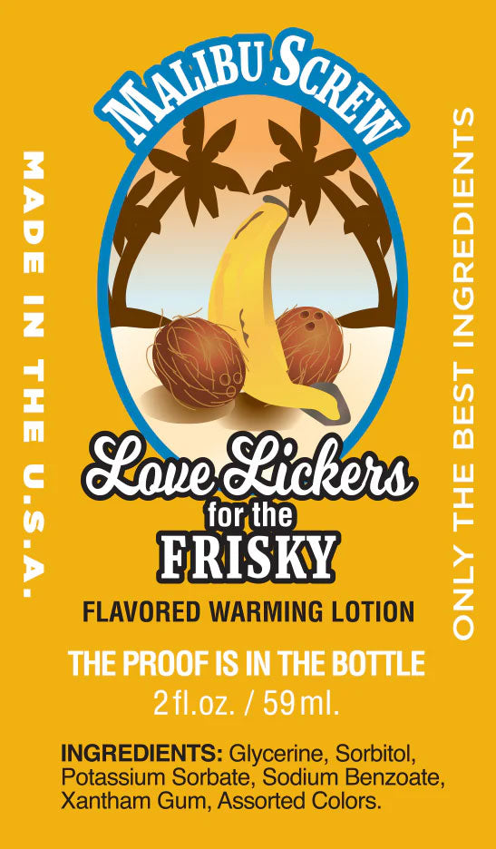 Love Lickers Massage Oil - Malibu Screw - 1.76 Fl. Oz. by Little Genie