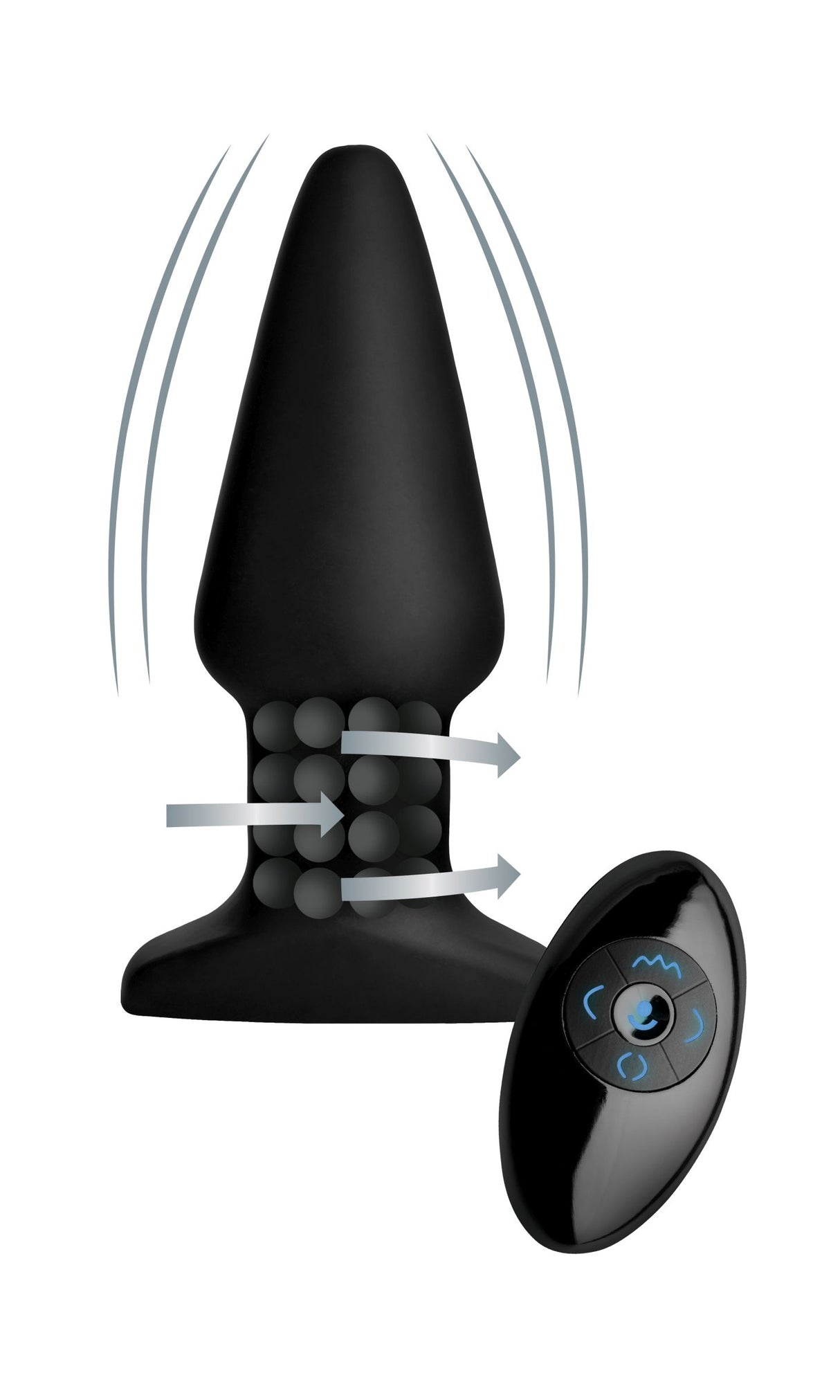 XR Brands R Smooth Rimming Plug with Remote Control - RM-AF483
