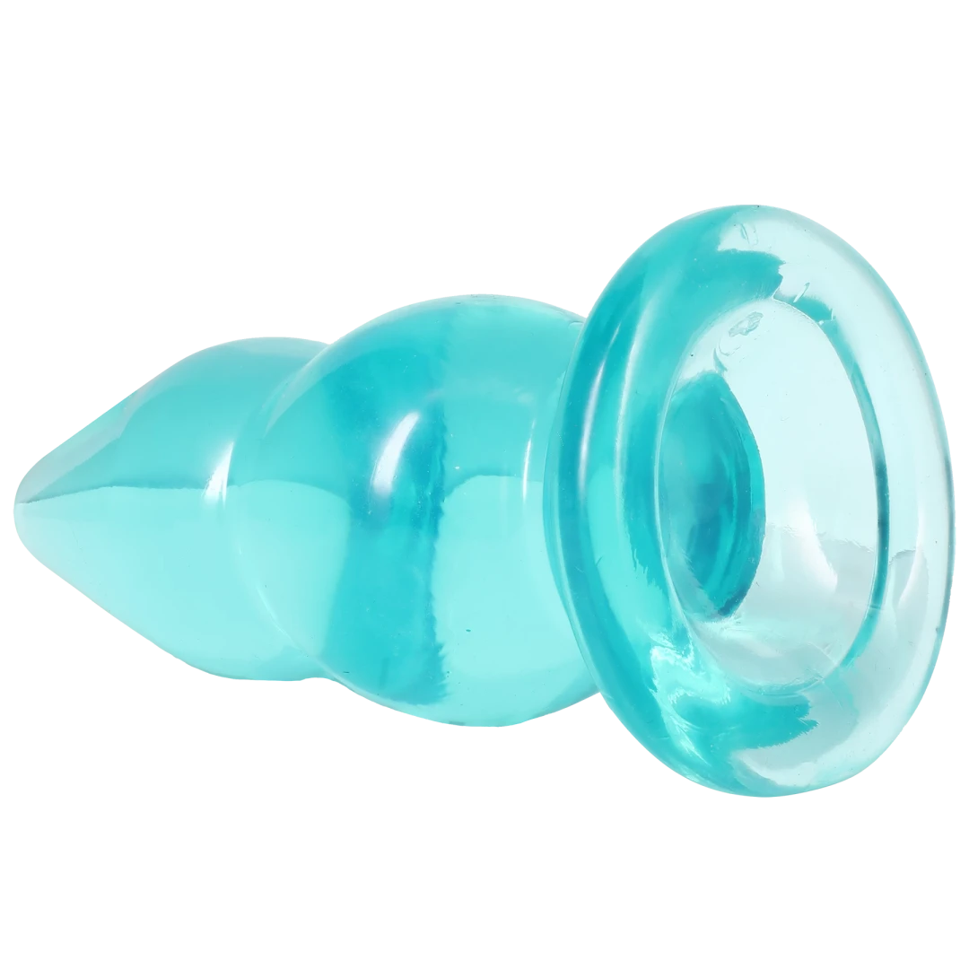 Doc Johnson Crystal Jellies Double Pop Plug — 6 Inch Teal - DJ0288-97-CD