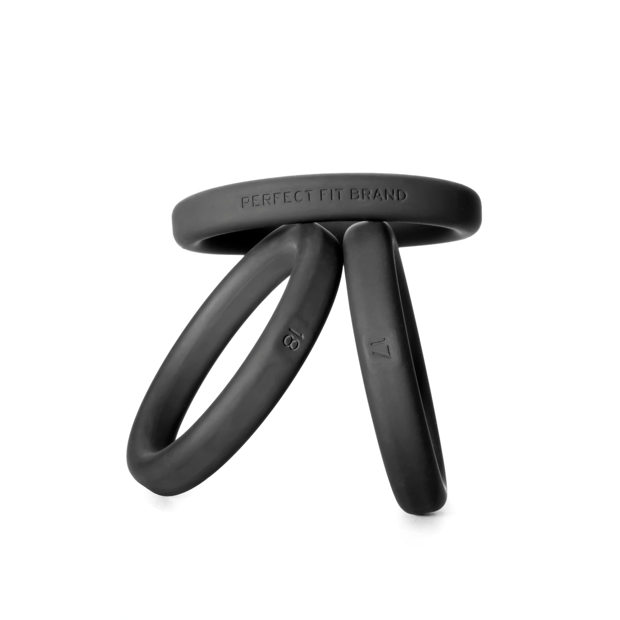 Perfect Fit Xact-Fit 3 Silicone Cock Rings — Sizes #17, #18, #19 - PF-CR92B