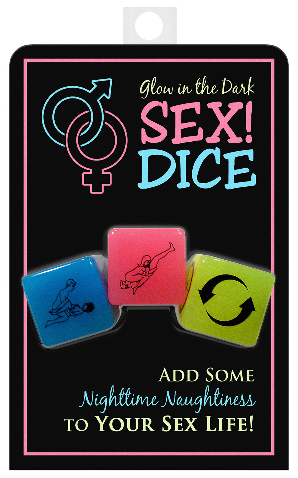 Kheper Games Glow-in-the-Dark Sex Dice — 3-Die Set - KG-BGR126