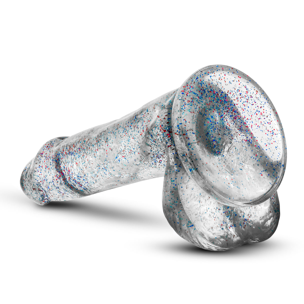 Blush Naturally Yours 6-inch Glitter Dildo — Sparkling Clear - BL-54309