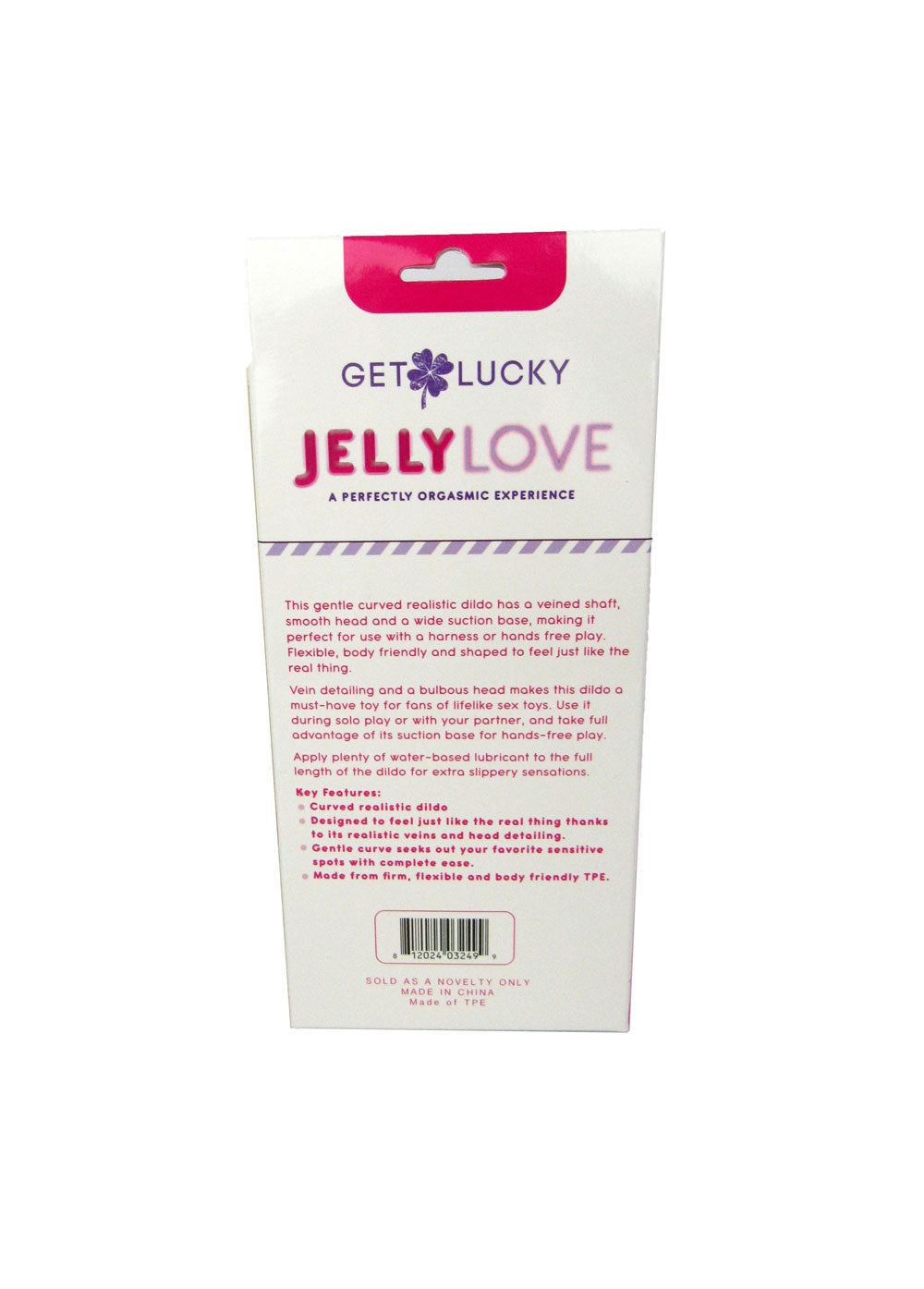 Get Lucky Jelly Love 7" Dildo - Pink