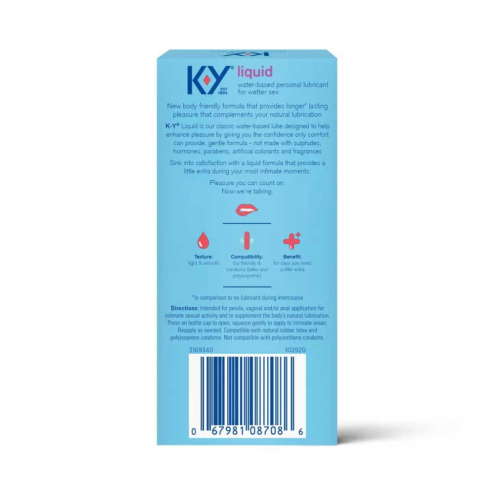 Paradise Marketing K-Y Liquid Personal Lubricant — 2.5 oz Bottle - PM8708