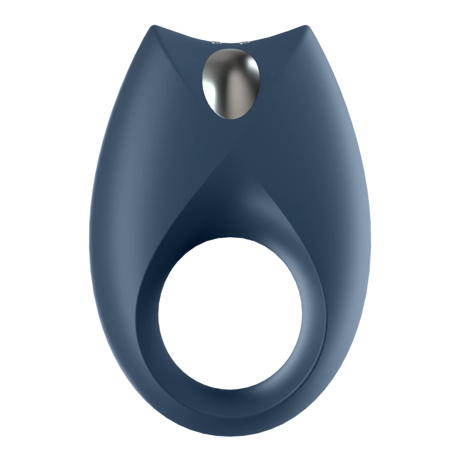 Satisfyer Royal One Vibrating Cock Ring with Clitoral Stimulator — Blue - J2008-21
