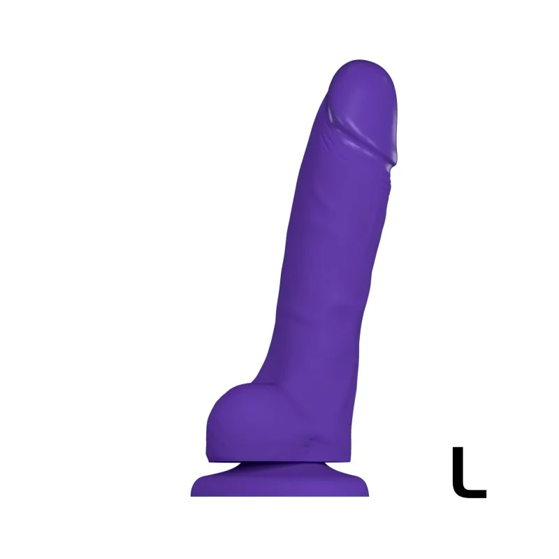 STRAP-ON-ME Soft Realistic Dildo — Large, Purple - SM5919