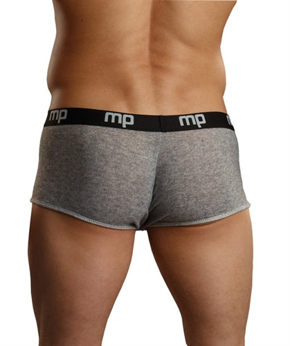 Heather Rib Enhancer Short - Large - Grey by Male Power