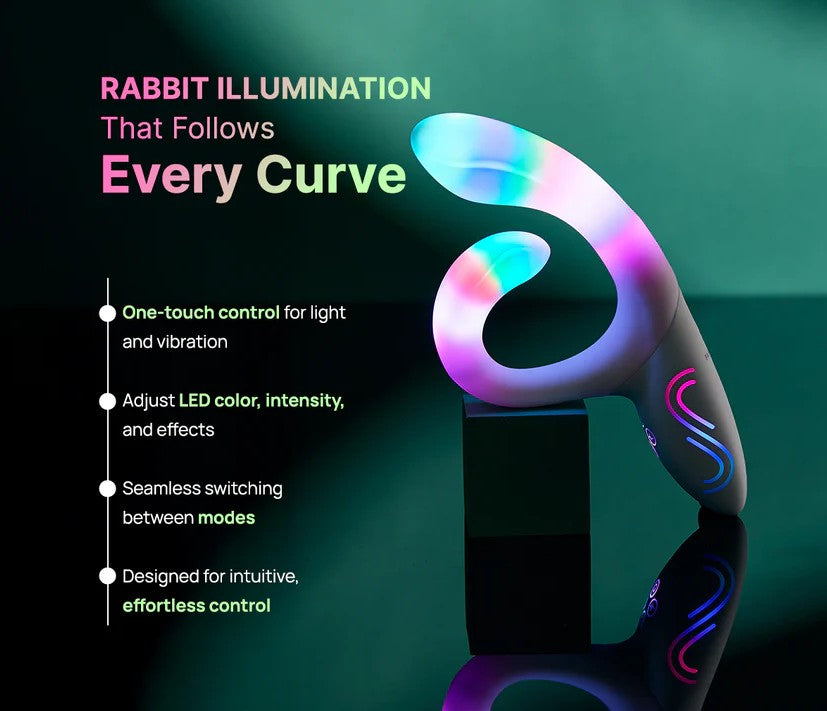 Illumination by Paradise Rabbit Vibrator with RGB Lighting - PR5458