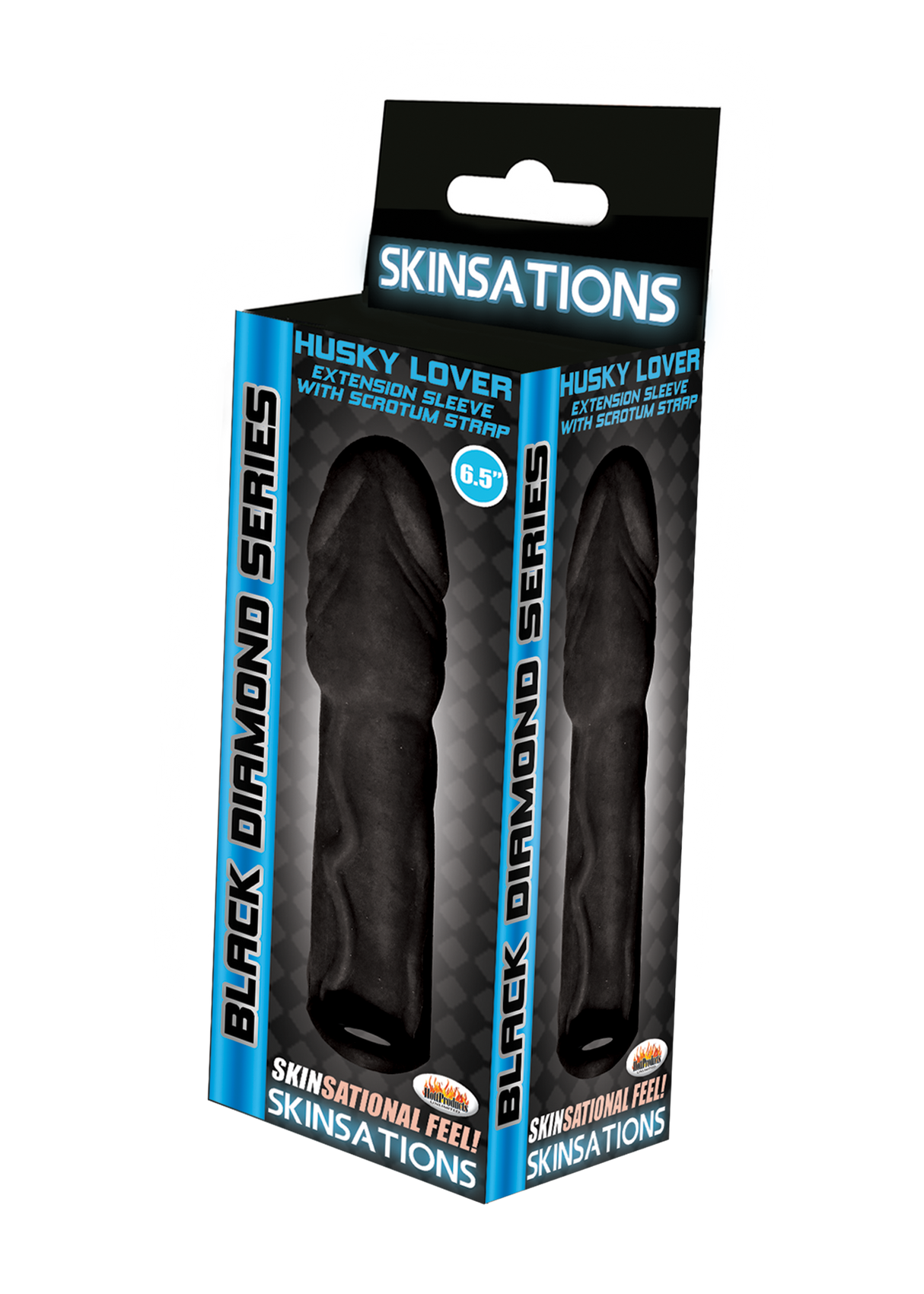 Hott Products Skinsations Black Diamond Husky Lover Sleeve, 6.5 Inch, Black - HTP3057
