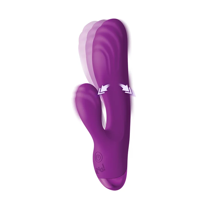 XR Brands G-Spot Silicone Rabbit Vibrator — Purple, 5.7 in - BNG-AI017