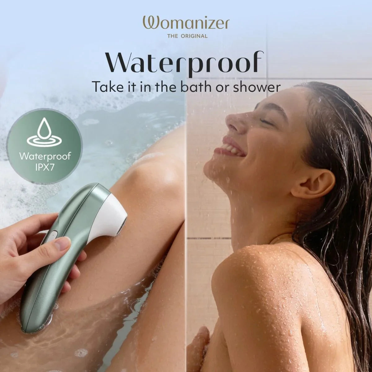Womanizer Pro Clitoral Stimulator — Sage Green - WZ6858