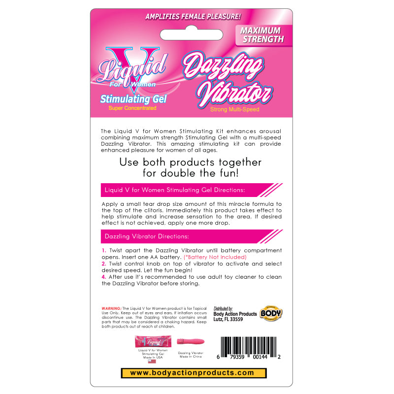 Liquid v Dazzling Vibrator Kit by Body Action