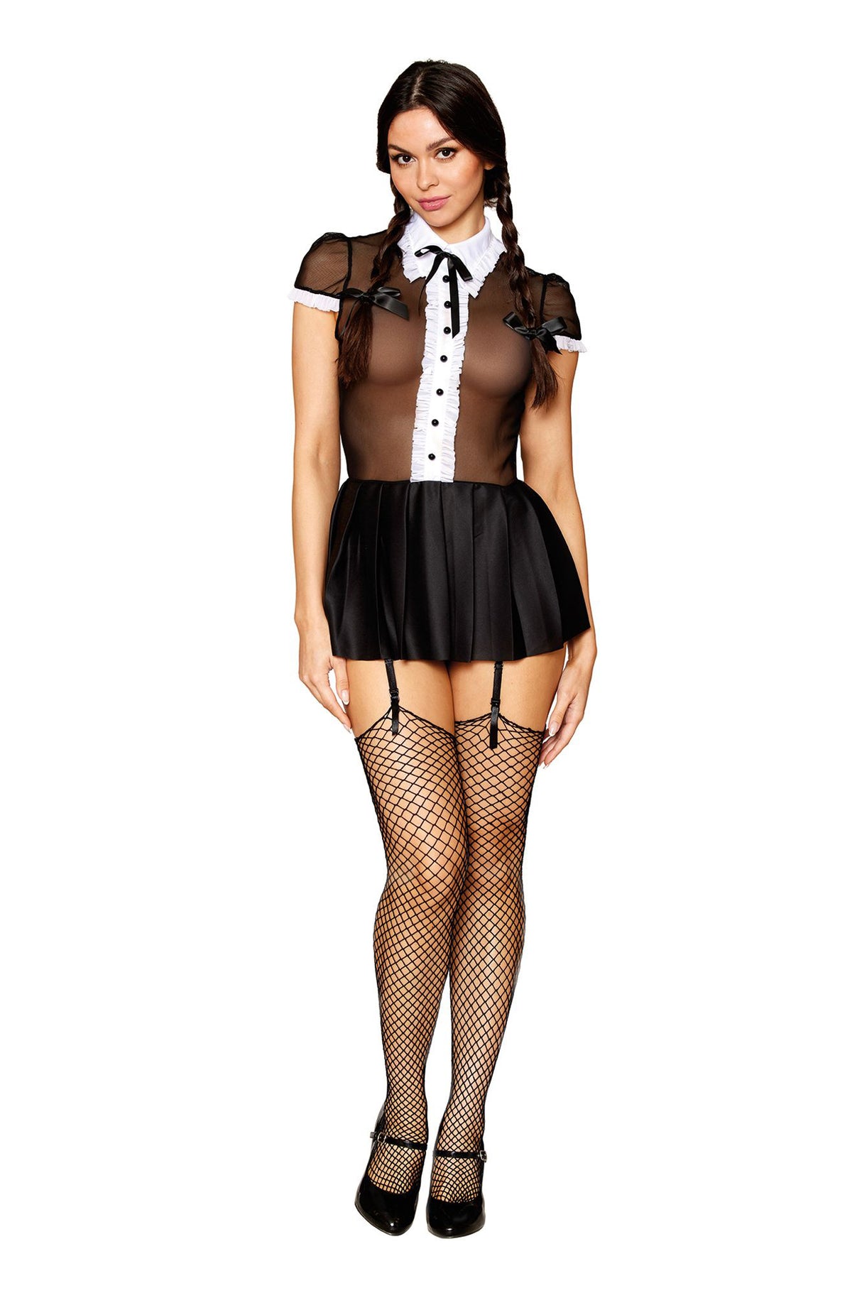 Dreamgirl Gothic School Girl Costume, One Size Black - DG-13303BLKOS