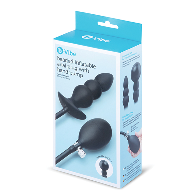 b-Vibe Beaded Inflatable Anal Plug with Hand Pump - BV5922