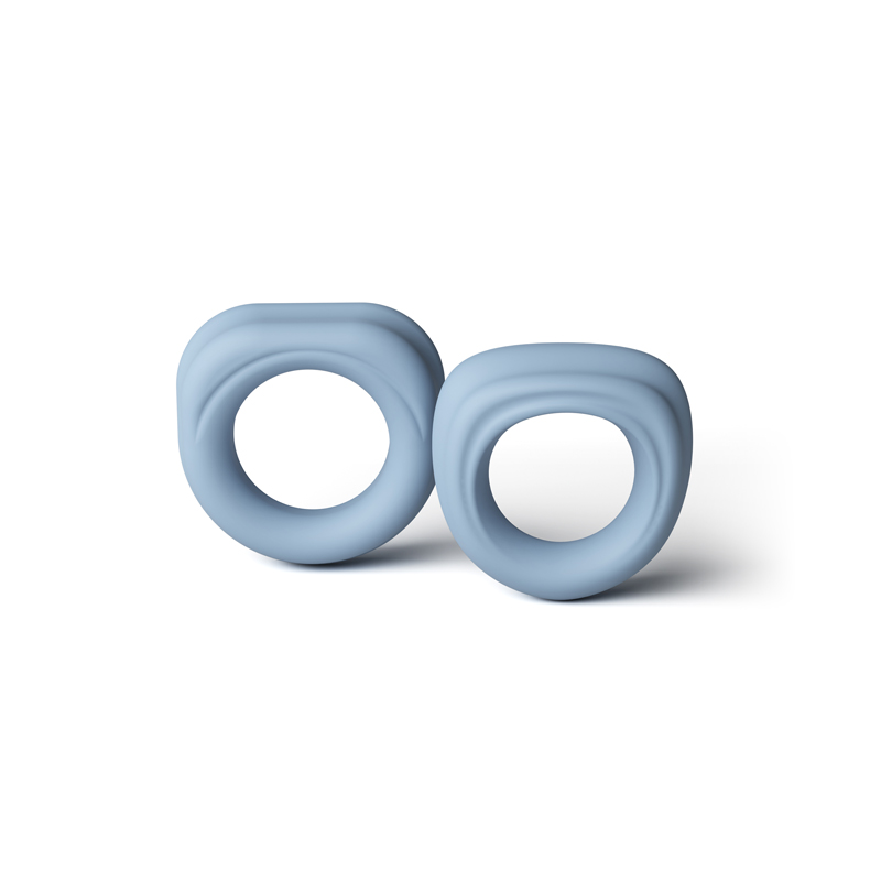 nsnovelties NS Novelties Renegade Alpha Rings — Gray, Dual-Size Silicone Cockrings - NSN-1128-69