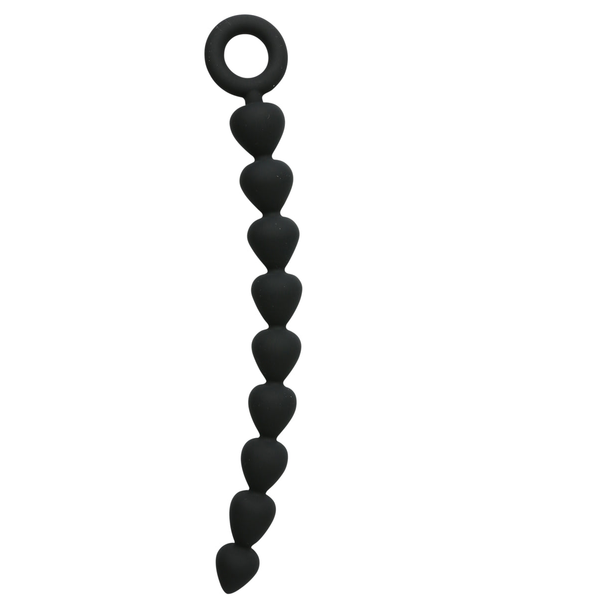 Sportsheets Silicone Anal Beads — 9 Beads, 9-inch, Black, Phthalate-Free - SS100-74