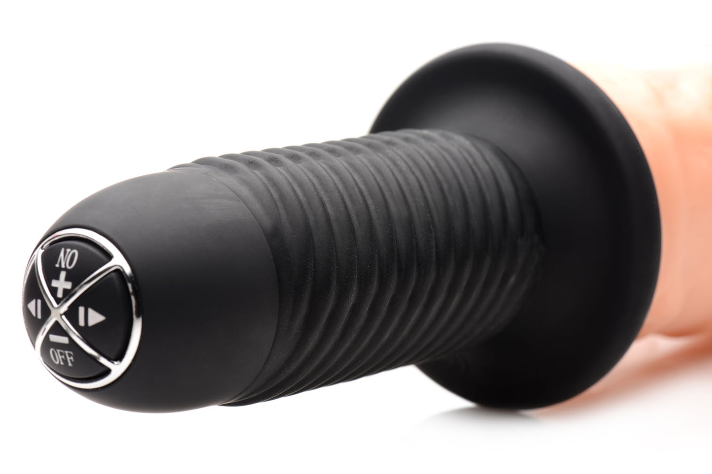The Curved Dicktator 13 Mode Vibrating Giant Dildo Thruster - Flesh by XR Brands