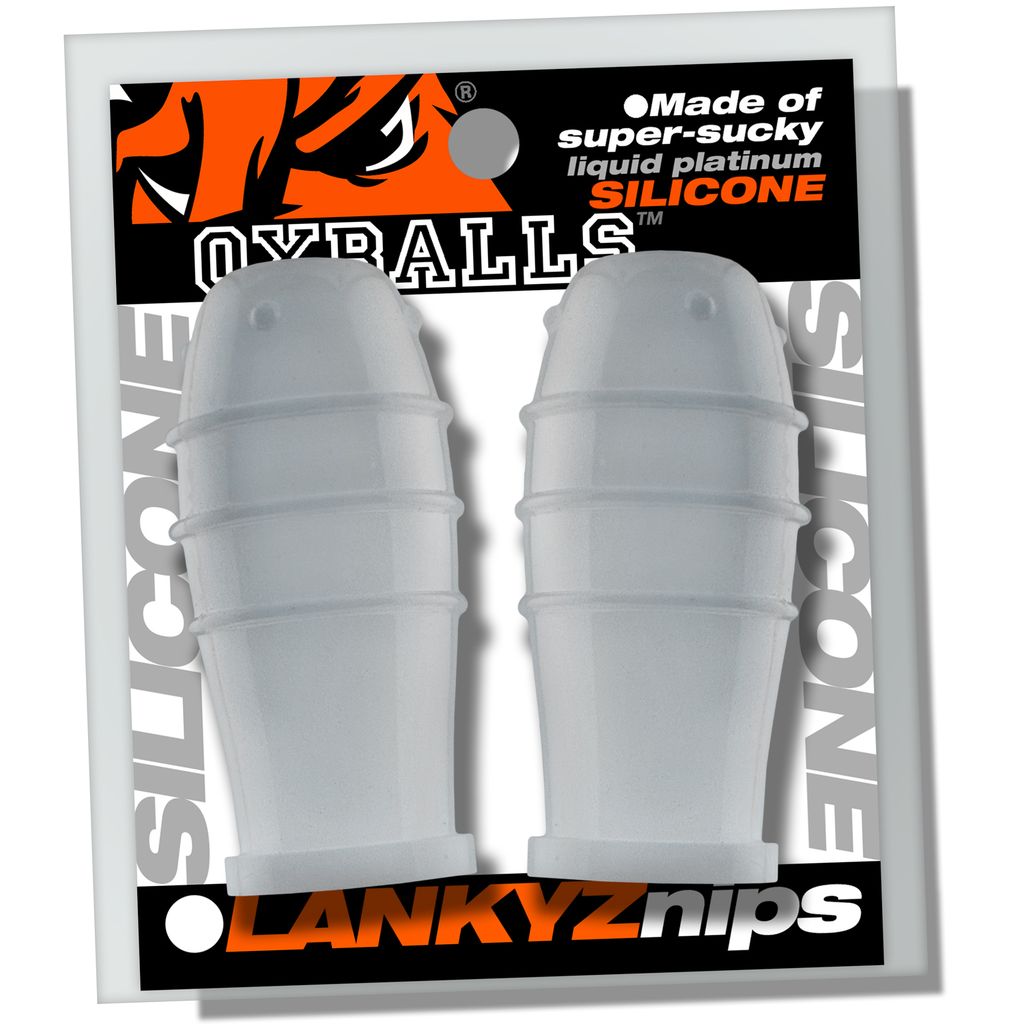 OXBALLS Lankyz Silicone Nipsuckers — Clear, 2.7 in Depth - OX-3211-CLR