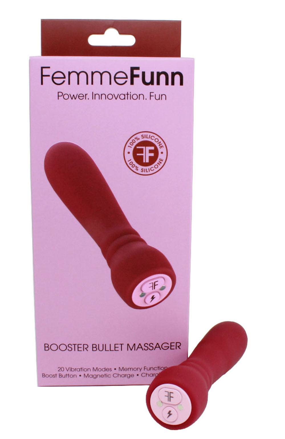 Femme Funn Booster Bullet Vibrator — Compact Maroon - FF-1025-11