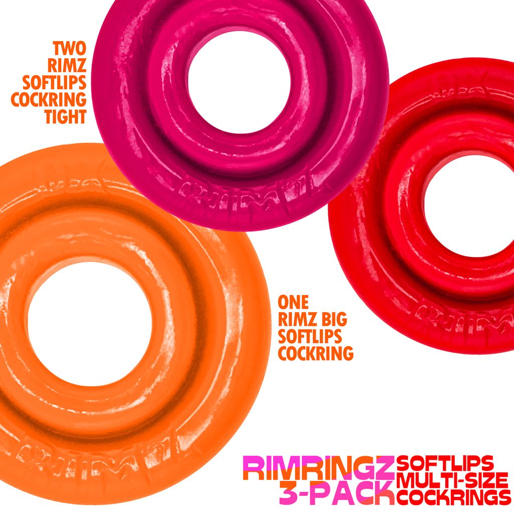 OXBALLS Rimringz Multi-Size 3-Pack — Fire Hots - OX8478