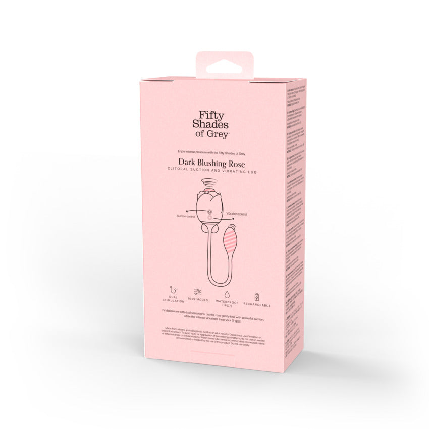 Fifty Shades of Grey Dark Blushing Rose Suction Rose & Vibrating Egg - FS1723