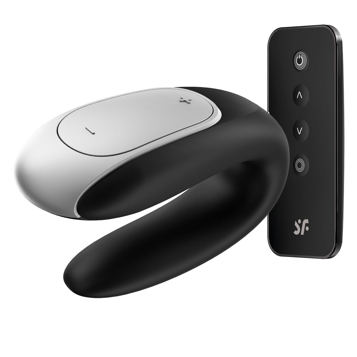 Satisfyer Double Fun Couples Vibrator — Black - J2008-15-1