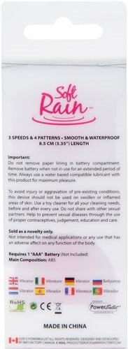 Soft Rain Power Bullet 3 Inch Breeze Coated 7 Function - Pink by BMS Factory