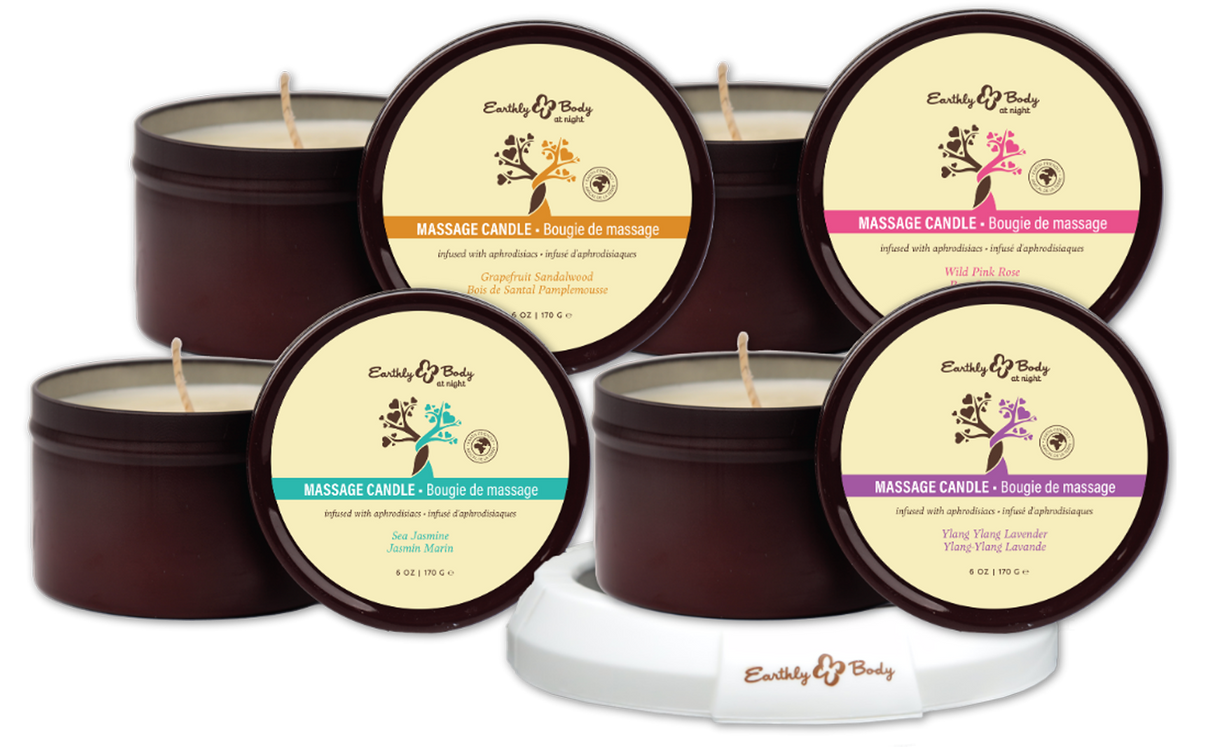 Earthly Body At Night Aphrodisiac PrePack — 18pc Bath Fizzers & Candles - EB8905