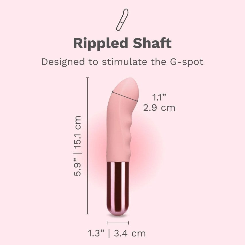 Le Wand Mini G-Thrill Rippled G-Spot Vibrator — Rechargeable - LW8015