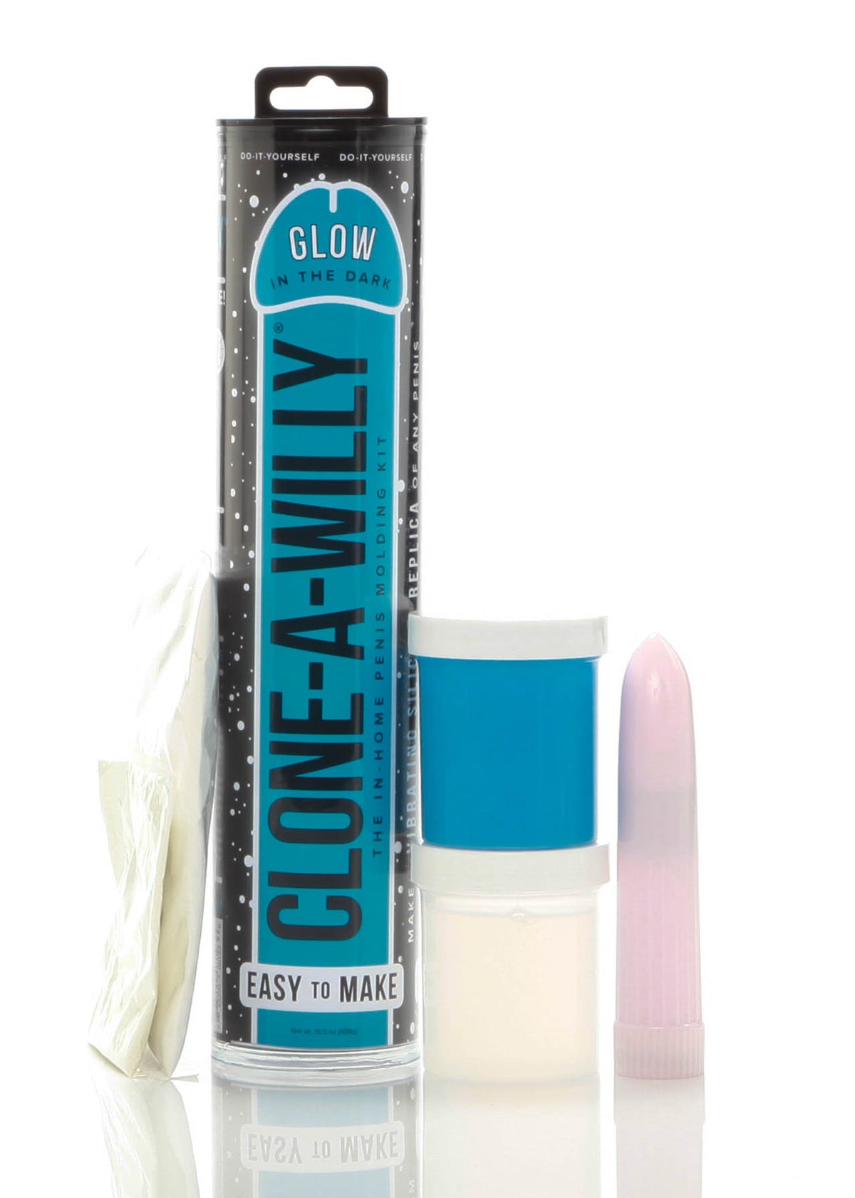 Clone-A-Willy Glow-in-the-Dark DIY Vibrating Dildo Kit — Blue - BD8193