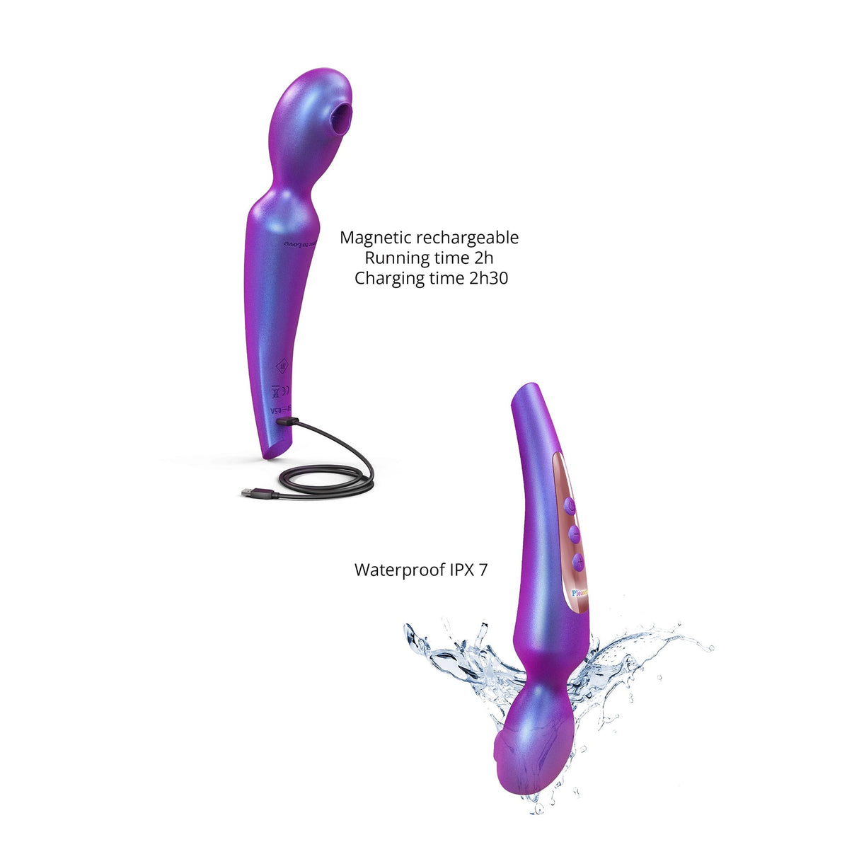 Love to Love Pleaser Iridescent Night Wand Vibrator - LV3524