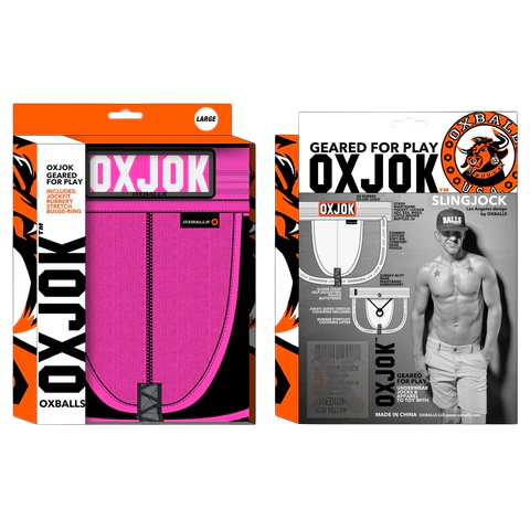 OXBALLS SlingJock Slider-Strap Jock — Pink Sky, Large - OX4715