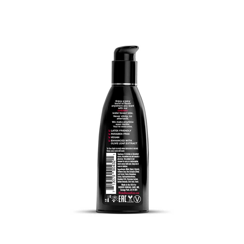 Wicked Sensual Care Wicked Aqua Cherry Water-Based Personal Lubricant, 4 fl. oz. - WS-90434
