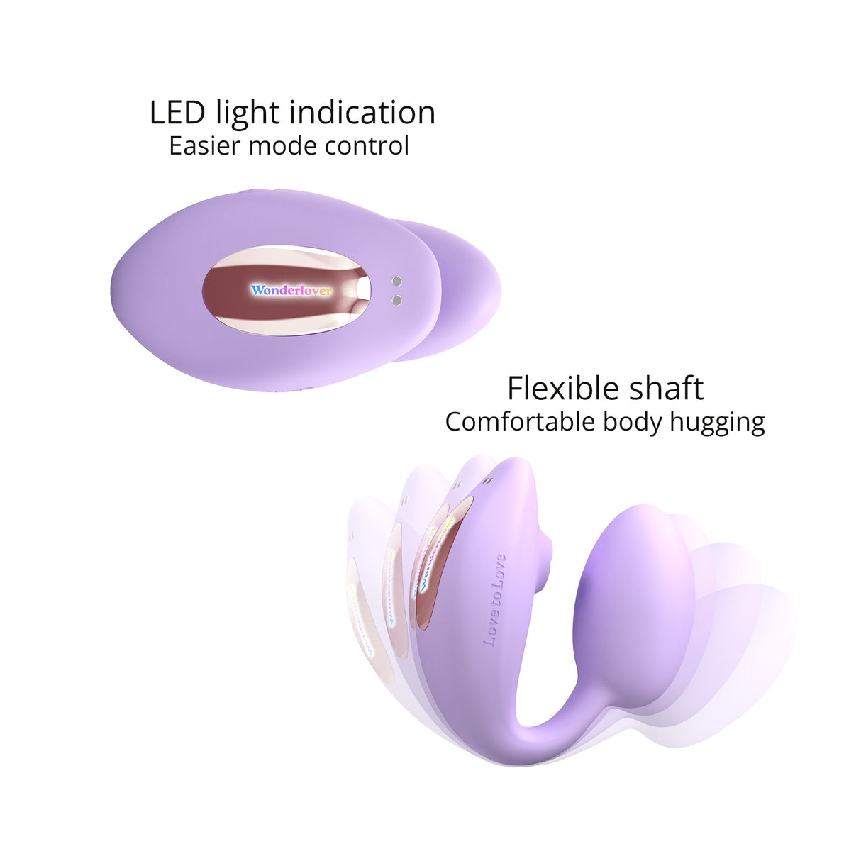 Love To Love Wonderlover Viva Mauve Dual-Stimulator Vibrator - LV3210
