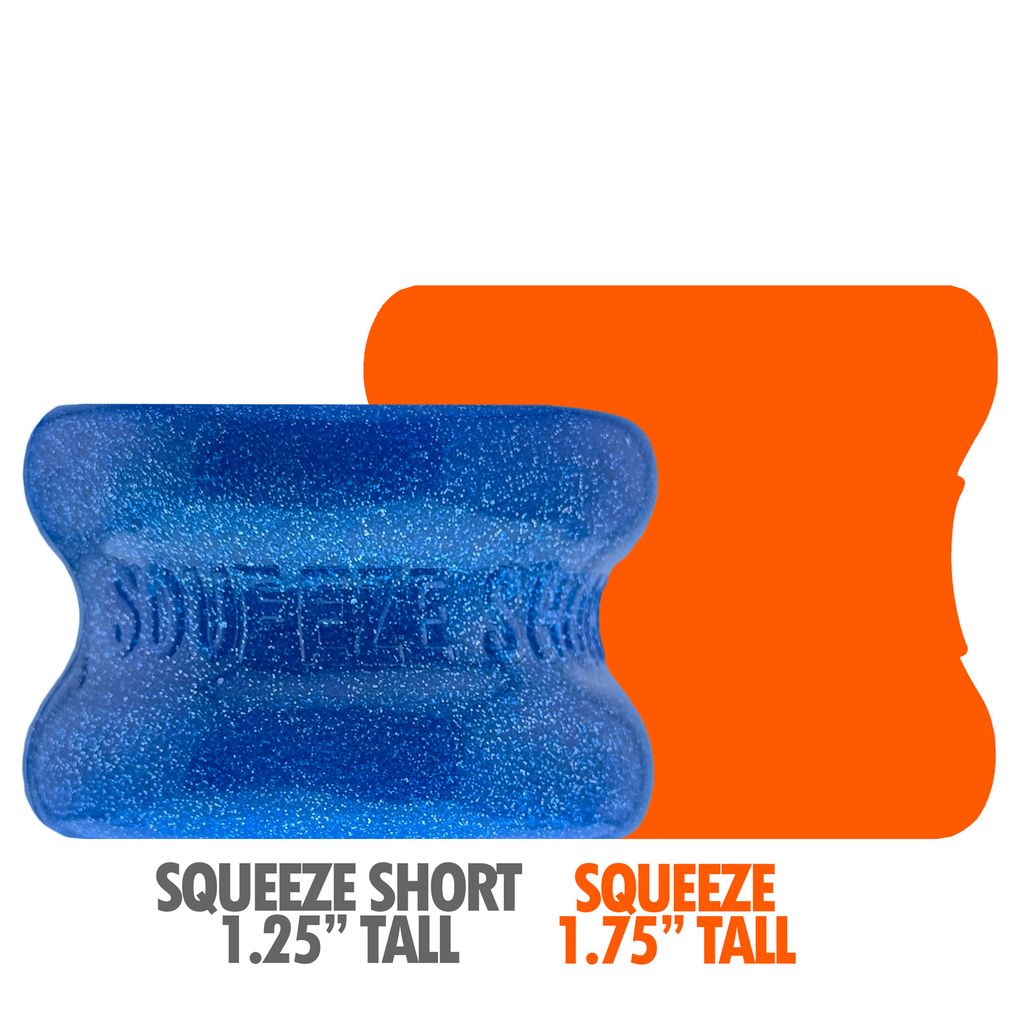 OXBALLS Squeeze Short Ballstretcher — Blue Fire, 1.25" - OX-3208-BLF