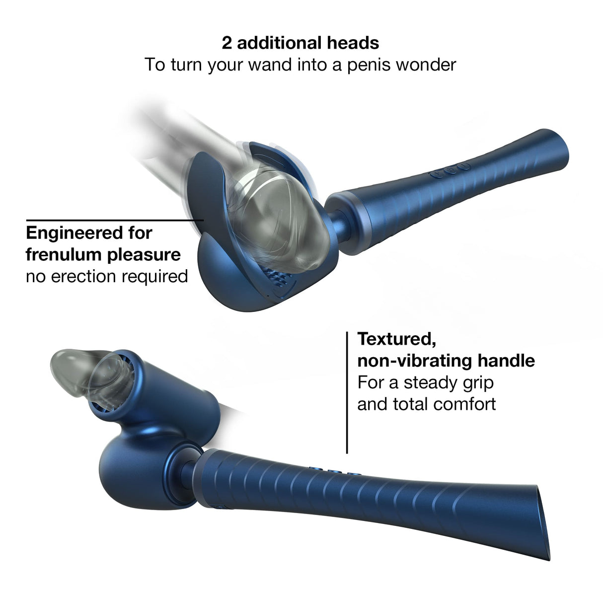 Man Wan Edgy Vibrating Wand — Stellar Blue - MW9511