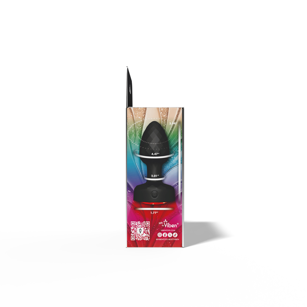 Viben Twila Light-Up Rotating Vibrating Anal Plug with Remote - VB-CC9160