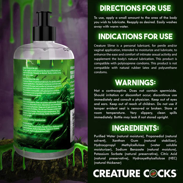 Creature Slime Water Based Lubricant 16oz