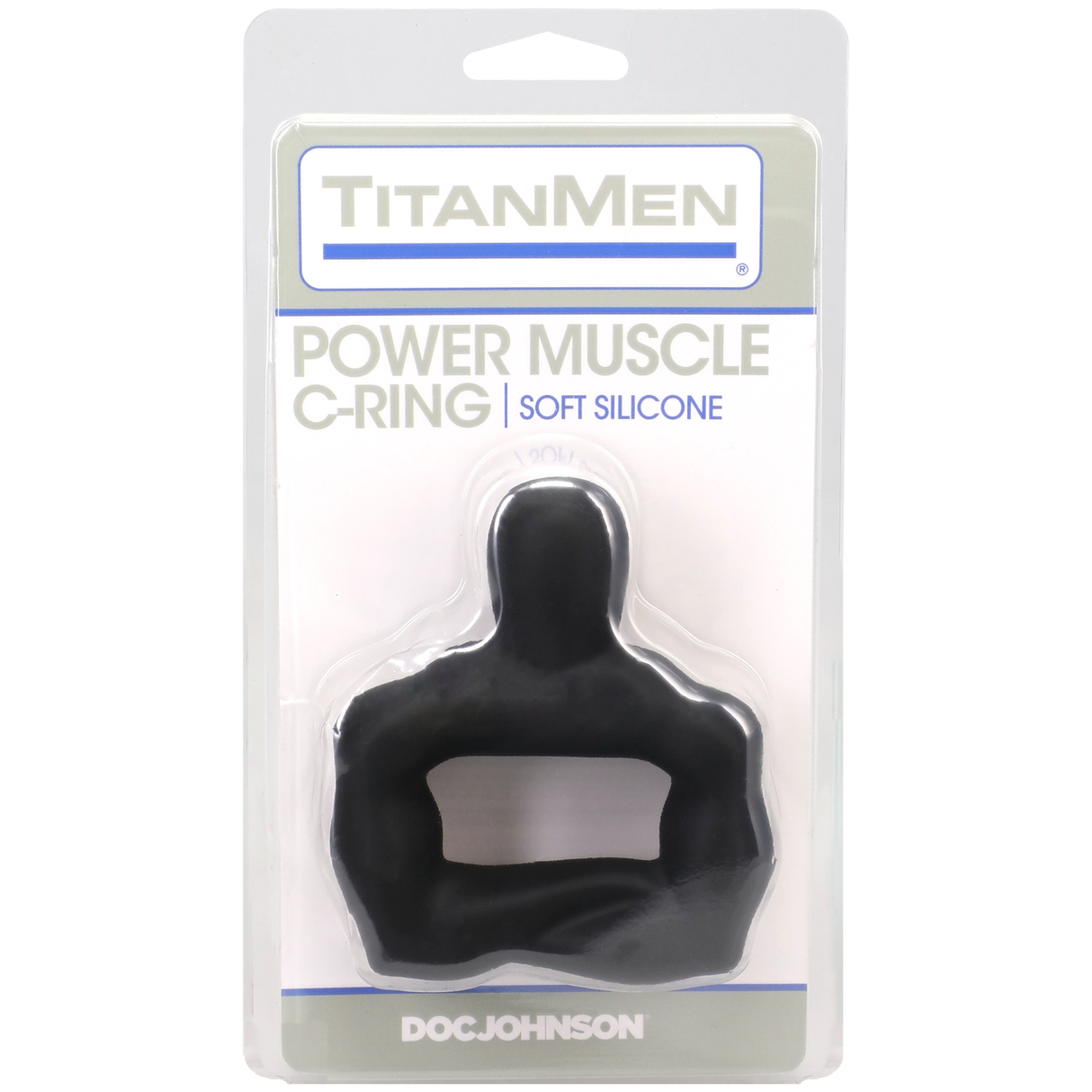 Doc Johnson Titanmen Power Muscle Cock Ring — 3.75 in Black - DJ3503-09-CD
