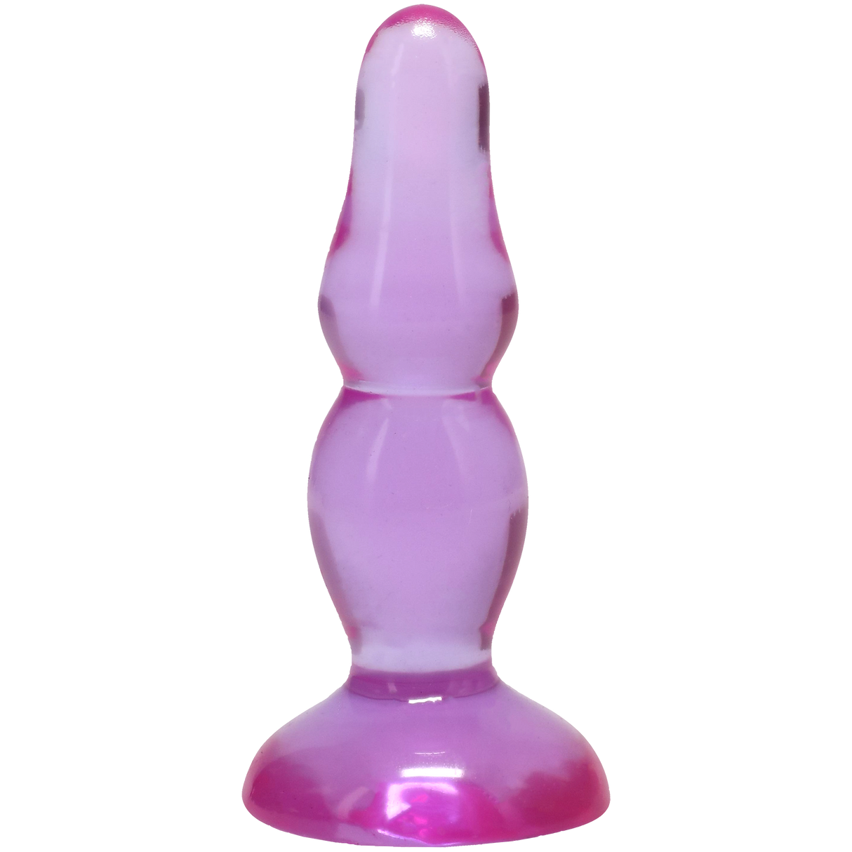 Doc Johnson Crystal Jellies Novice Pop Plug — 4 in, Purple - DJ0283-18-CD