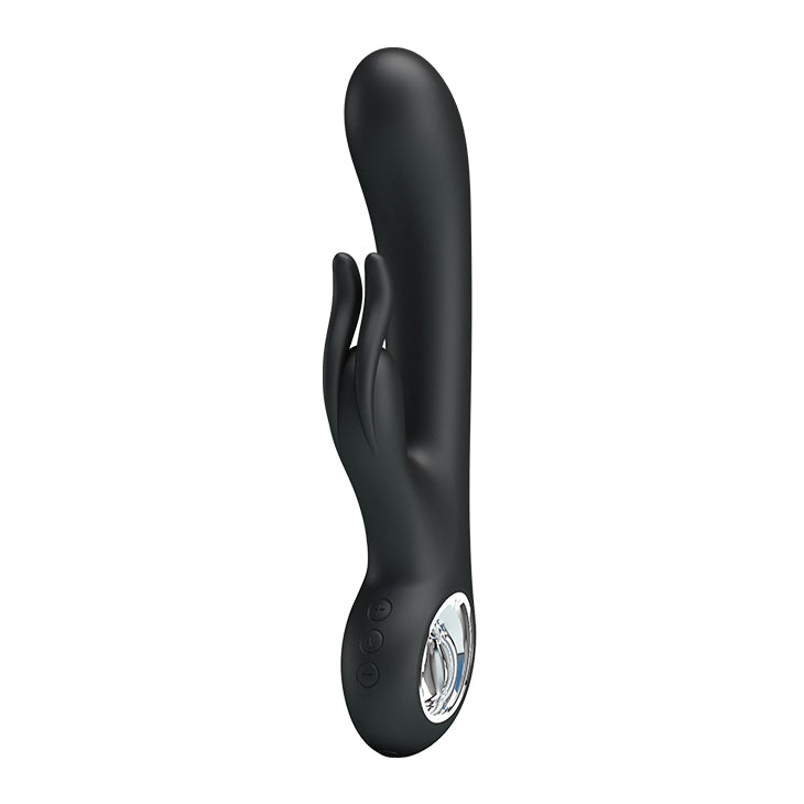 Pretty Love Carina 7-Function Rechargeable Rabbit Vibrator, Black, 7.49" - BI-014480-2