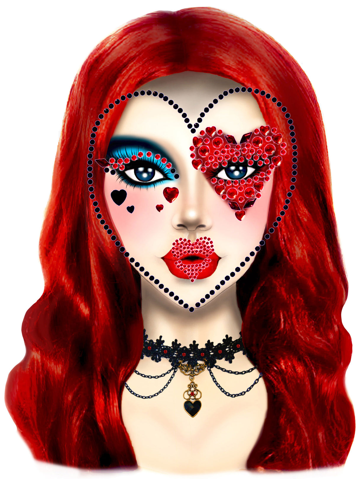 Leg Avenue Queen Adhesive Face Jewels Sticker - LA-EYE042