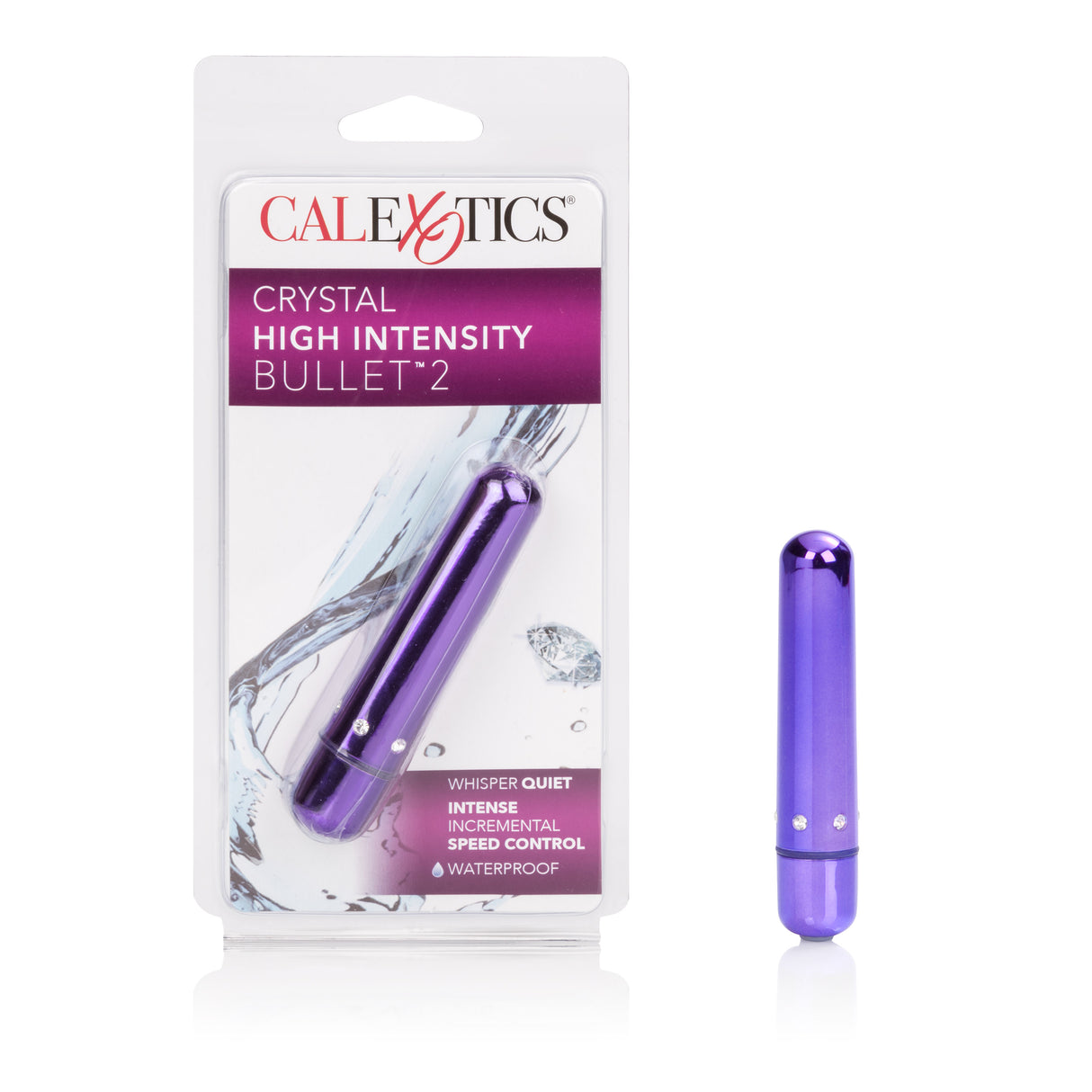 CalExotics Crystal High Intensity Bullet 2 — Purple Bullet Vibrator - SE0075902