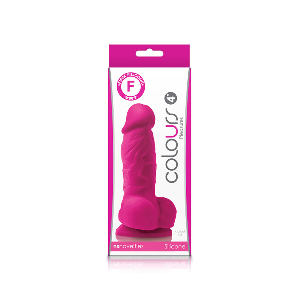 nsnovelties Colours Pleasures Realistic Dildo, 4" Pink - NSN0404-14